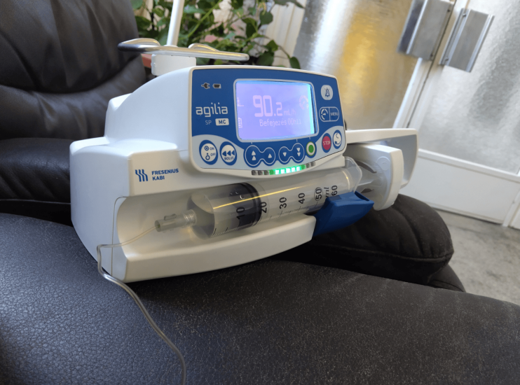They administer the medication with this machine.
